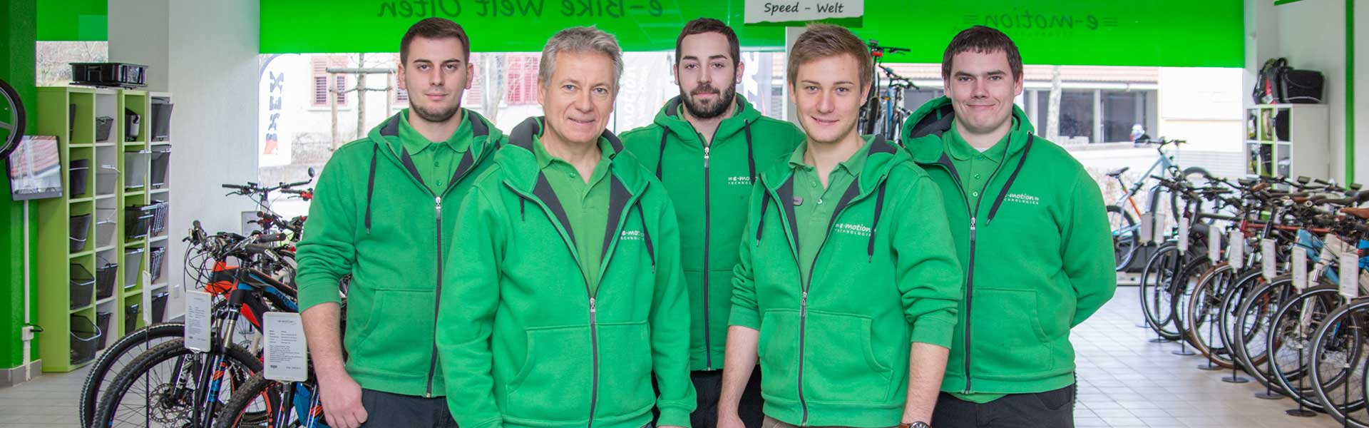 Das Team der e-motion e-Bike Welt Egerkingen